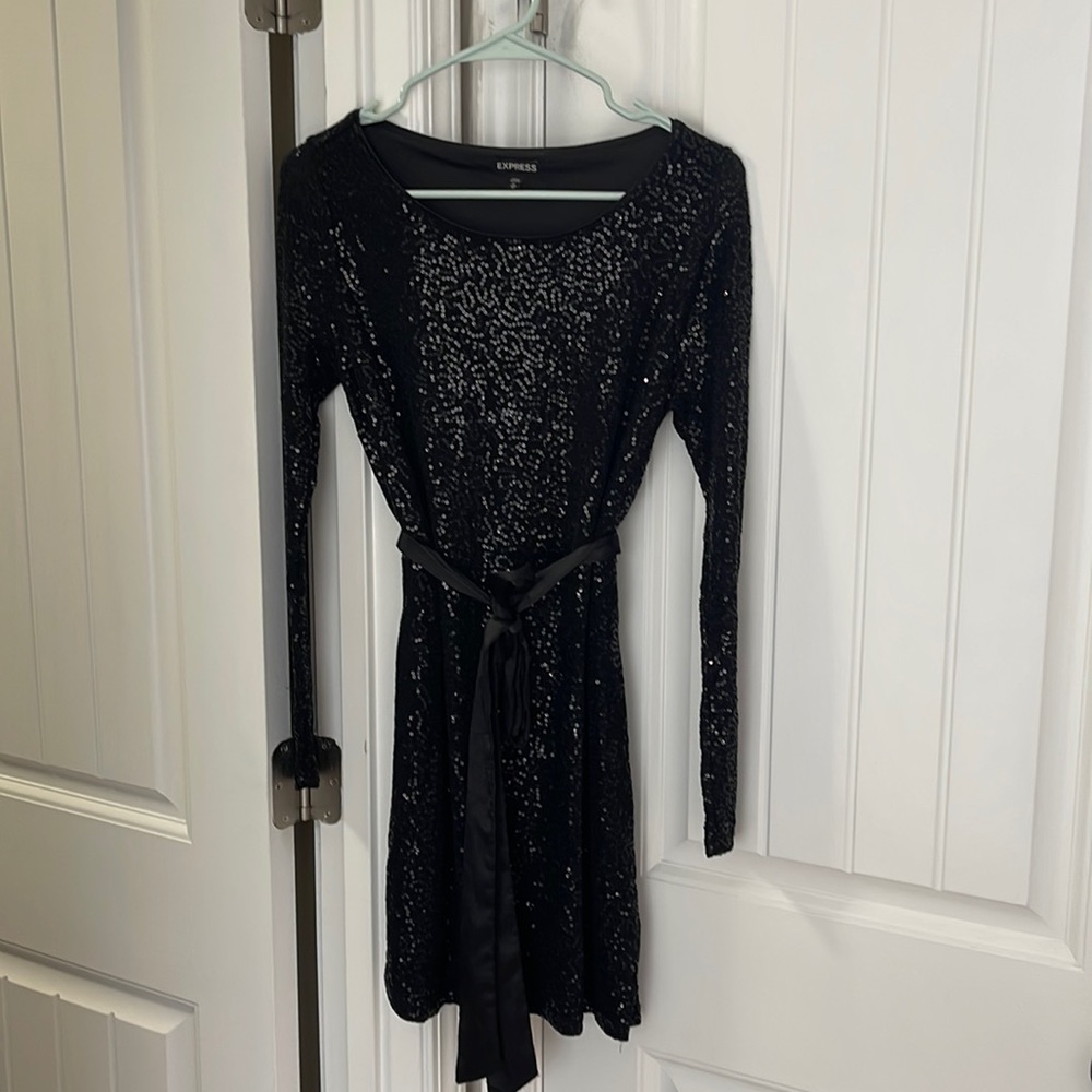 Black Sequin Dress